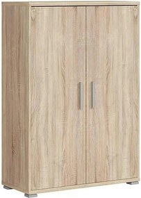 Dulap OFFICE, stejar sonoma, PAL laminat, cu 2 usi, 80x35x114 cm