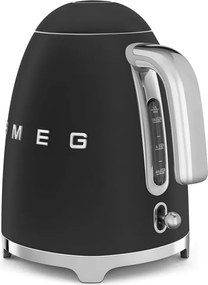 Ceainic electric SMEG KLF03BLMEU, 2400 W, 1,7 l, bază rotativă la 360°, finisaj mat, negru