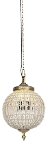 Lampă suspendată Art Deco cu cristal și aur 35 cm - Kasbah
