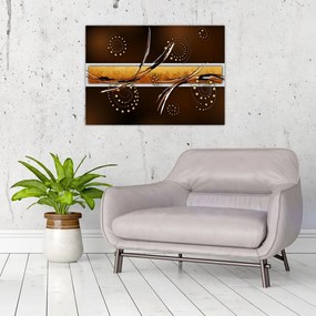 Tablou pe sticlă abstracției - Fluturi (70x50 cm)