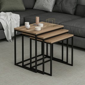 Masă pliabilă Evia Walnut, 3 buc