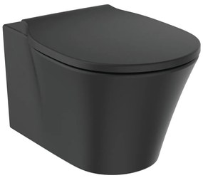Capac WC Ideal Standard Thin subtire. inchidere lenta, Connect Air, negru mat - E0368V3