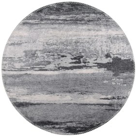 Covor gri lavabil rotund ø 80 cm – Vitaus