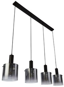 Lustra moderna cu 4 pendule Sweden negru, fumuriu