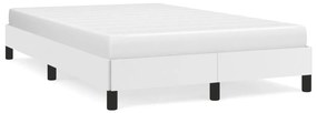 379497 vidaXL Cadru de pat, alb, 120x190 cm, piele ecologică
