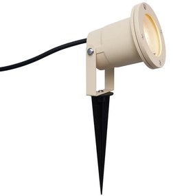 Spot cu țăruș bej GU10 50mm reglabil IP65 cu cablu și ștecher inclus - Basic