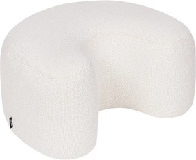 Puf bej cu tapițerie din țesătură bouclé Ü – noo.ma