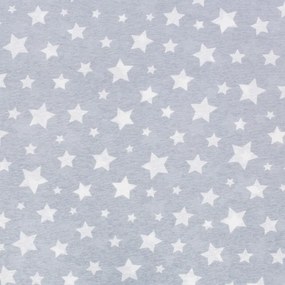 Goldea țesătură decorativă loneta - steluțe albe pe gri 140 cm