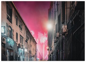Tablou - Artificii din Marseille (70x50 cm)