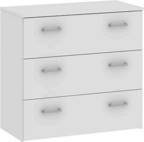 Comoda GARBO 3, alb, PAL melaminat, 74x36x70 cm