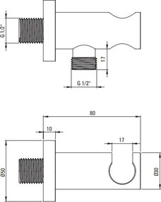 Arnika Gold Cot de iesire dus cu suport dus finisaj auriu forma rotunda Cascada NAC_Z51K