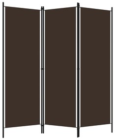 320716 vidaXL Paravan de cameră cu 3 panouri, maro, 150 x 180 cm