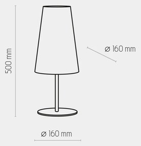 Lampă de masă UMBRELLA 1xE27/15W/230V albastră
