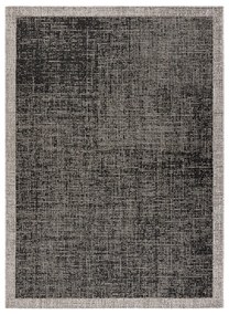 Covor sisal Floorlux 20401 Cadru negru si argintiu