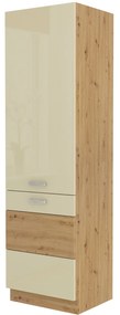 Dulap de bucătărie pentru alimente Arryn 60 DK-210 2F (stejar artisan + crem lucios). 1024748