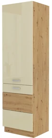 Dulap de bucătărie pentru alimente Arryn 60 DK-210 2F (stejar artisan + crem lucios). 1024748