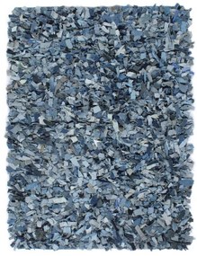 Covor fire lungi, albastru, 160x230 cm, denim
