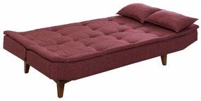 Canapea 3 Locuri, Lemn Solid, Santo, Rosu Bordo