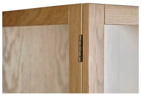 Vitrină în culoare naturală din lemn masiv de stejar 190x90 cm Elba – Unique Furniture