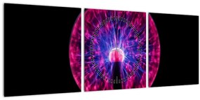 Tablou furtuna de lumini (cu ceas) (90x30 cm)