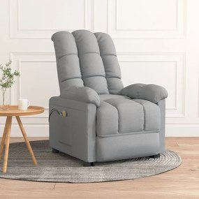3073758 vidaXL Fotoliu de masaj electric rabatabil, gri deschis, textil