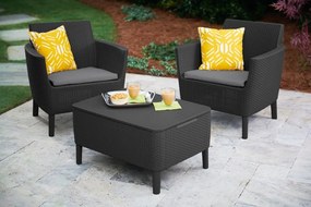 Set de mobilier de grădină SALEMO 2 grafit