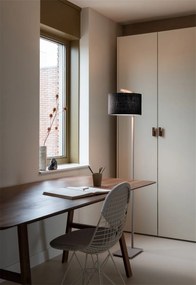 Lampa de podea Boston metal sand abajur negru