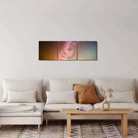 Tablou - cerul plin de stele (cu ceas) (90x30 cm)