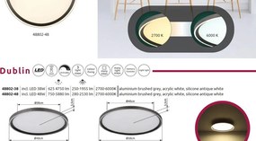 Plafoniera LED slim cu telecomanda DUBLIN D-50cm