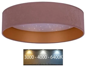 Plafonieră LED VELVET STAR LED/24W/230V d. 40 cm roz/aurie Brilagi