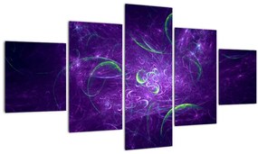 Tablou -abstracție violetă (125x70 cm), în 40 de alte dimensiuni noi