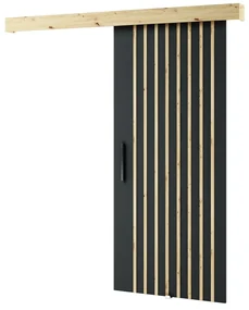 Uși culisante 90 cm Lovella (stejar artisan + negru mat). 1043546