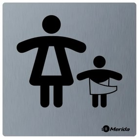 Pictograma Merida Stella - WC mama cu copii, inox mat