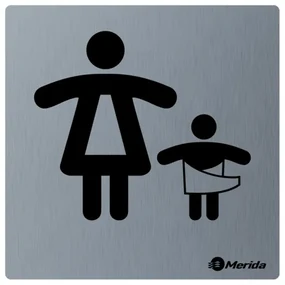Pictograma Merida Stella - WC mama cu copii, inox mat