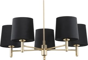 BRILAGI - Lustră pe tijă MONTE 5xE27/60W/230V negru/auriu