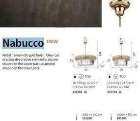 Lustra deosebita design elegant NABUCCO SP12 237794 IDL