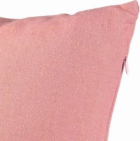 Perna Decorativa, Model Florale, 40x40 cm, Roz, Husa Detasabila, Perna Inclusa, BEKZ®