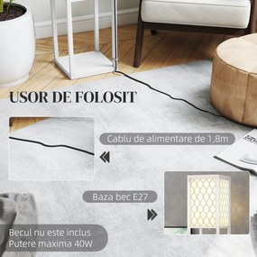 Homcom Lampa Pom 160 cm – Negru cu Rafturi pe 3 Niveluri | Aosom Romania