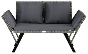 Deuba Banca ratan de gradina 176x56x81 cm - gri