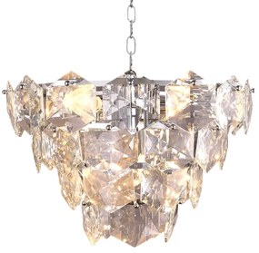 Lustră pe lanț DIANA 6xE14/40W/230V crom mat