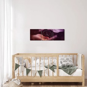 Tablou cu mâini (cu ceas) (90x30 cm)