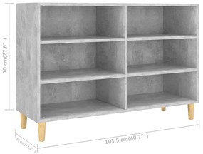 Servanta, gri beton, 103,5x35x70 cm, PAL Gri beton, 1, Gri beton
