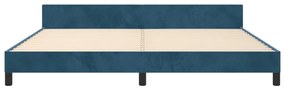 Cadru de pat cu tablie, albastru inchis, 200x200 cm, catifea Albastru inchis, 200 x 200 cm, Nasturi de tapiterie