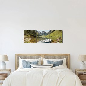 Tablou - Seealpsee, lac din Elveția (cu ceas) (90x30 cm)