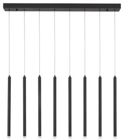 Lustra cu 8 pendule LED design tubular TRIMLE