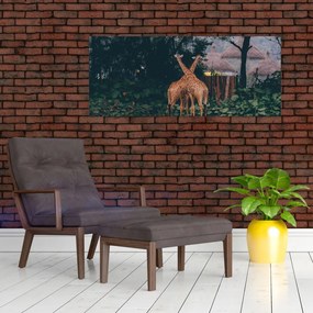 Tablou cu două girafe (120x50 cm)
