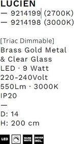 Pendul LED design decorativ LUCIEN 2700K