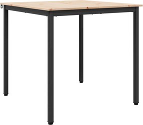 vidaXL Masă de dining natural 80 x 80 x 75 cm Lemn de pin masiv