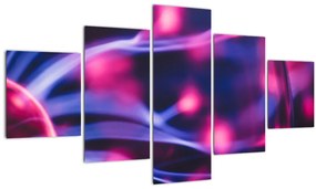 Tablou abstract mov (125x70 cm), în 40 de alte dimensiuni noi