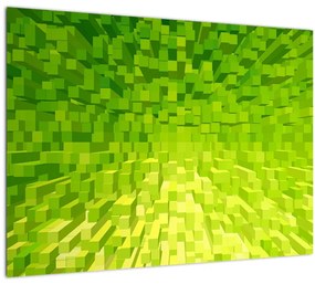 Tabloul cuburilor galbenverzui (70x50 cm)